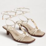 נשים הַנעָלָה Sam Edelman סנדל עקב חתולים עם רצועות של dacie שנהב מודרני 4XL22X621 - Image 7