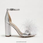 נשים הַנעָלָה Sam Edelman סנדל עקב נוצת יארו כסף רך 4XL22X764 - Image 2