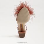 נשים הַנעָלָה Sam Edelman סנדל עקב נוצת יארו סיינה ורד 4XL22X765 - Image 6