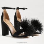 נשים הַנעָלָה Sam Edelman סנדל עקב נוצת יארו סאטן שחור 4XL22X763 - Image 7