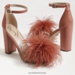 נשים הַנעָלָה Sam Edelman סנדל עקב נוצת יארו סיינה ורד 4XL22X765 - Image 7