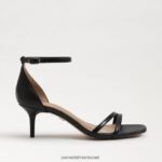 נשים הַנעָלָה Sam Edelman סנדל עקב פיוני חתלתול עור שחור 4XL22X500 - Image 2