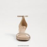 נשים הַנעָלָה Sam Edelman סנדל עקב פיוני חתלתול עור עלי זהב 4XL22X506 - Image 3