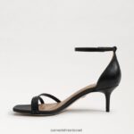 נשים הַנעָלָה Sam Edelman סנדל עקב פיוני חתלתול עור שחור 4XL22X500 - Image 4