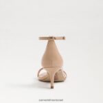 נשים הַנעָלָה Sam Edelman סנדל עקב פיוני חתלתול פטנט סומק בז' 4XL22X502 - Image 5