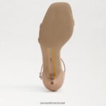 נשים הַנעָלָה Sam Edelman סנדל עקב פיוני חתלתול פטנט סומק בז' 4XL22X502 - Image 6