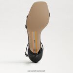 נשים הַנעָלָה Sam Edelman סנדל עקב פיוני חתלתול פטנט שחור 4XL22X503 - Image 6