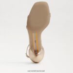נשים הַנעָלָה Sam Edelman סנדל עקב פיוני חתלתול עור עלי זהב 4XL22X506 - Image 6