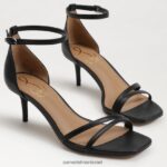נשים הַנעָלָה Sam Edelman סנדל עקב פיוני חתלתול עור שחור 4XL22X500 - Image 7