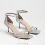 נשים הַנעָלָה Sam Edelman סנדל עקב פיוני חתלתול כסף רך 4XL22X501