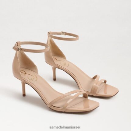 נשים הַנעָלָה Sam Edelman סנדל עקב פיוני חתלתול פטנט סומק בז' 4XL22X502