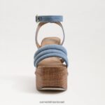 נשים הַנעָלָה Sam Edelman סנדל עקב פלטפורמה טיבי כחול מונטרוז 4XL22X437 - Image 3