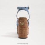 נשים הַנעָלָה Sam Edelman סנדל עקב פלטפורמה טיבי כחול מונטרוז 4XL22X437 - Image 5