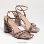 נשים הַנעָלָה Sam Edelman סנדל עקב קיה בלוק נחש roccia mamba 4XL22X99