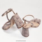 נשים הַנעָלָה Sam Edelman סנדל עקב קיה בלוק נחש roccia mamba 4XL22X99 - Image 7