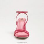 נשים הַנעָלָה Sam Edelman סנדל עקב קיה בלוק עור ורד קרמין 4XL22X107 - Image 3