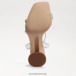נשים הַנעָלָה Sam Edelman סנדל עקב קיה בלוק עור כסף רך 4XL22X104 - Image 6