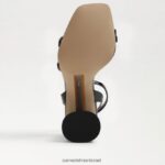 נשים הַנעָלָה Sam Edelman סנדל עקב קיה בלוק פטנט שחור 4XL22X114 - Image 6