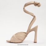 נשים הַנעָלָה Sam Edelman סנדל עקב רצועות של לנורה עור חול קיץ 4XL22X867 - Image 4