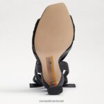 נשים הַנעָלָה Sam Edelman סנדל עקב רצועות של לנורה עור שחור 4XL22X868 - Image 6
