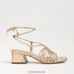 נשים הַנעָלָה Sam Edelman סנדל עקב שרוכים של westley זהב ענבר 4XL22X399 - Image 2