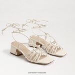 נשים הַנעָלָה Sam Edelman סנדל עקב שרוכים של westley שנהב מודרני 4XL22X397