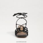 נשים הַנעָלָה Sam Edelman סנדל עקב שרוכים של westley עור שחור 4XL22X398 - Image 3