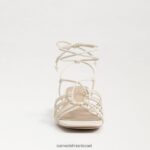 נשים הַנעָלָה Sam Edelman סנדל עקב שרוכים של westley שנהב מודרני 4XL22X397 - Image 3