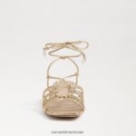 נשים הַנעָלָה Sam Edelman סנדל עקב שרוכים של westley זהב ענבר 4XL22X399 - Image 3