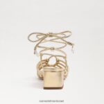 נשים הַנעָלָה Sam Edelman סנדל עקב שרוכים של westley זהב ענבר 4XL22X399 - Image 5