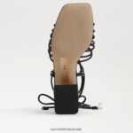 נשים הַנעָלָה Sam Edelman סנדל עקב שרוכים של westley עור שחור 4XL22X398 - Image 6