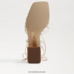 נשים הַנעָלָה Sam Edelman סנדל עקב שרוכים של westley שנהב מודרני 4XL22X397 - Image 6