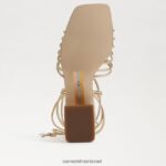 נשים הַנעָלָה Sam Edelman סנדל עקב שרוכים של westley זהב ענבר 4XL22X399 - Image 6