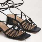 נשים הַנעָלָה Sam Edelman סנדל עקב שרוכים של westley עור שחור 4XL22X398 - Image 7