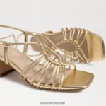 נשים הַנעָלָה Sam Edelman סנדל עקב שרוכים של westley זהב ענבר 4XL22X399 - Image 7