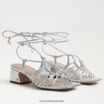 נשים הַנעָלָה Sam Edelman סנדל עקב שרוכים של westley כסף רך 4XL22X400 - Image 7