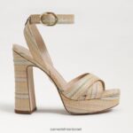 נשים הַנעָלָה Sam Edelman סנדל פלטפורמה של kayna מולטי רפיה טבעית 4XL22X510 - Image 2