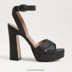 נשים הַנעָלָה Sam Edelman סנדל פלטפורמה של kayna שָׁחוֹר 4XL22X513 - Image 2