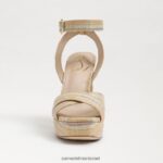 נשים הַנעָלָה Sam Edelman סנדל פלטפורמה של kayna מולטי רפיה טבעית 4XL22X510 - Image 3