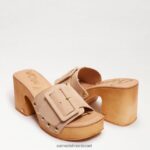 נשים הַנעָלָה Sam Edelman סנדל פלטפורמה של marcia בז' 4XL22X61 - Image 7