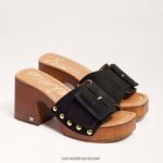 נשים הַנעָלָה Sam Edelman סנדל פלטפורמה של marcia זמש שחור 4XL22X60