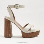 נשים הַנעָלָה Sam Edelman סנדל פלטפורמה של nolita עור שנהב מודרני 4XL22X722 - Image 2