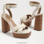 נשים הַנעָלָה Sam Edelman סנדל פלטפורמה של nolita עור שנהב מודרני 4XL22X722 - Image 7