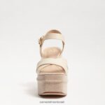 נשים הַנעָלָה Sam Edelman סנדל פלטפורמה של trianna שנהב מודרני 4XL22X533 - Image 3