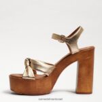 נשים הַנעָלָה Sam Edelman סנדל פלטפורמה של trista שמפנייה 4XL22X401 - Image 4