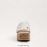 נשים הַנעָלָה Sam Edelman סנדל פלטפורמת dev לבן בוהק 4XL22X545 - Image 3