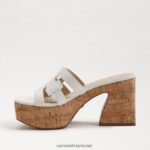 נשים הַנעָלָה Sam Edelman סנדל פלטפורמת dev לבן בוהק 4XL22X545 - Image 4