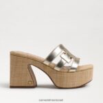 נשים הַנעָלָה Sam Edelman סנדל פלטפורמת dev עלה זהב 4XL22X547 - Image 2