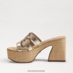 נשים הַנעָלָה Sam Edelman סנדל פלטפורמת dev עלה זהב 4XL22X547 - Image 4