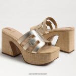נשים הַנעָלָה Sam Edelman סנדל פלטפורמת dev עלה זהב 4XL22X547 - Image 7